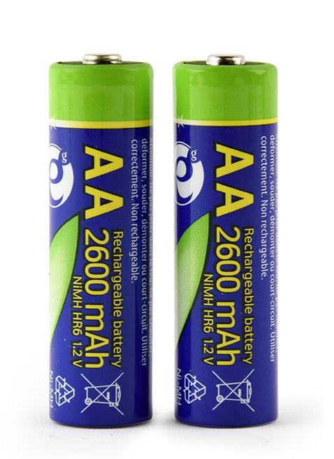ENERGENIE NI-MH RECHARGEABLE AA BATTERIES, 2600MAH, 2PCS BLISTER PACK - TechSoundSystem.com