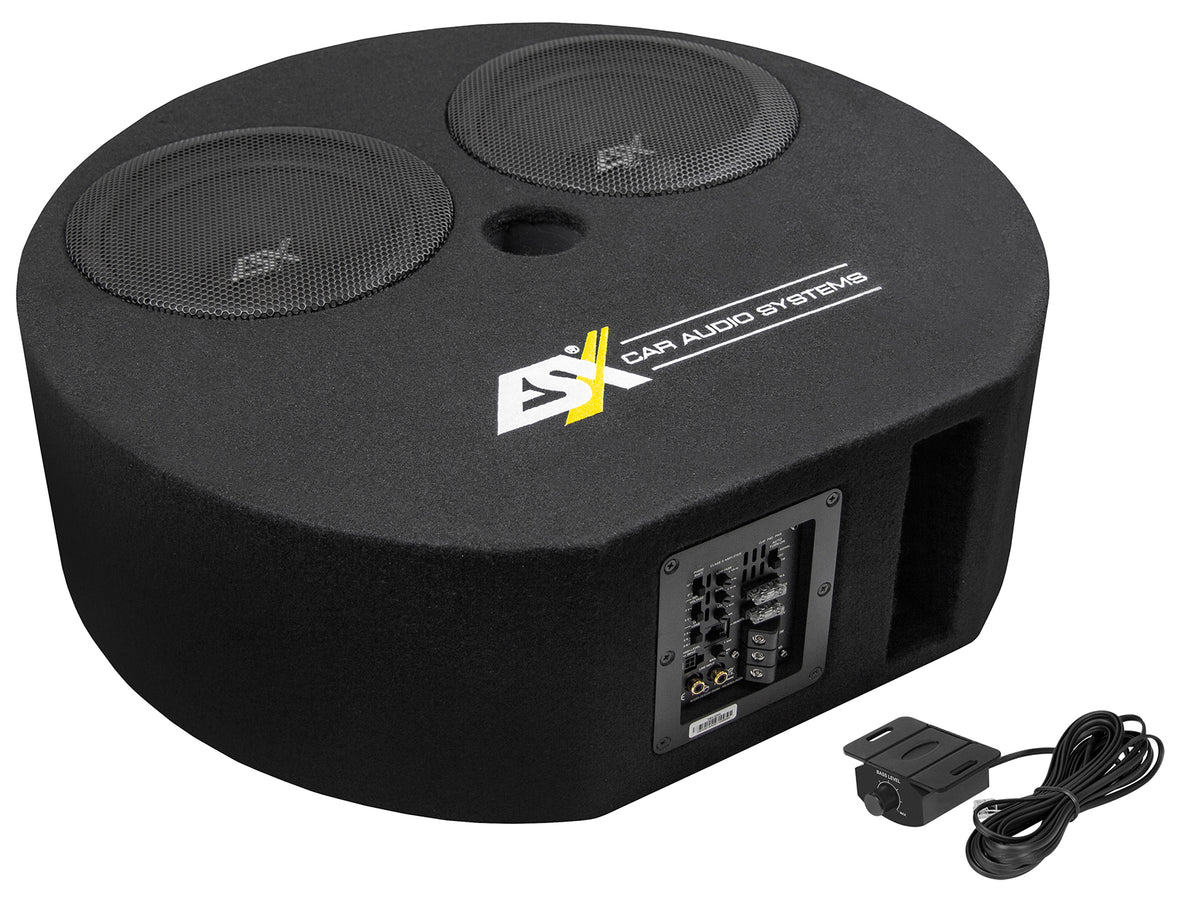 ESX DBX800A subwoofer attivo per vano ruota di scorta 2 x 200 mm 800W