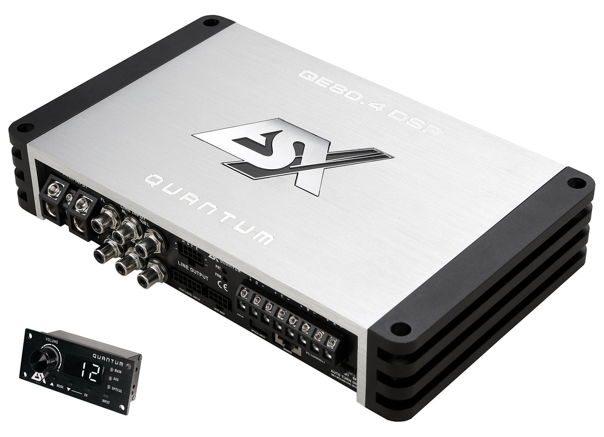 ESX QE80.4 DSP amplificatore in Classe D a 4 canali con DSP a 8 canali 4 x 125W