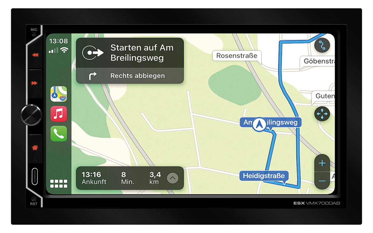ESX VXM700DAB ricevitore multimediale 2 DIN da 7" con DAB+ Apple CarPlay e Android Auto