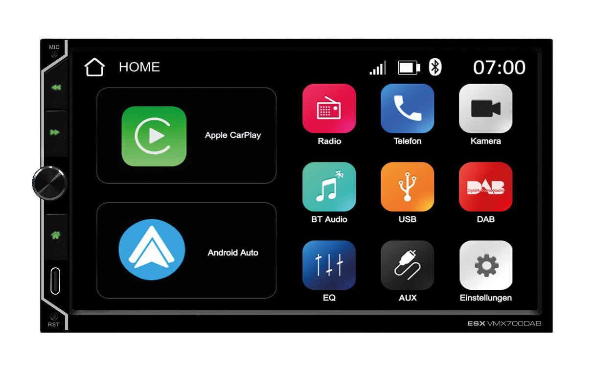 ESX VXM700DAB ricevitore multimediale 2 DIN da 7" con DAB+ Apple CarPlay e Android Auto
