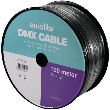 EUROLITE 3030744U CAVO DMX DA CABLARE 2x0.22 110OHM COLORE NERO - TechSoundSystem.com