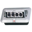 EXTREME GB4XF GROUND BOX DA INCASSO CON 4 CONNETTORI XLR FEMMINA - TechSoundSystem.com