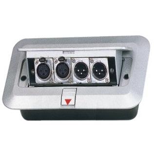EXTREME GB4XF GROUND BOX DA INCASSO CON 4 CONNETTORI XLR FEMMINA - TechSoundSystem.com