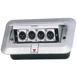 EXTREME GB4XM GROUND BOX DA INCASSO CON 4 CONNETTORI XLR MASCHIO - TechSoundSystem.com