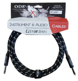 EXTREME SFJJ001/5M CAVO AUDIO JACK DRITTO COTONATO NERO OD8 SERIE CUSTOM PER STRUMENTI LIVE STUDIO 5 METRI - TechSoundSystem.com