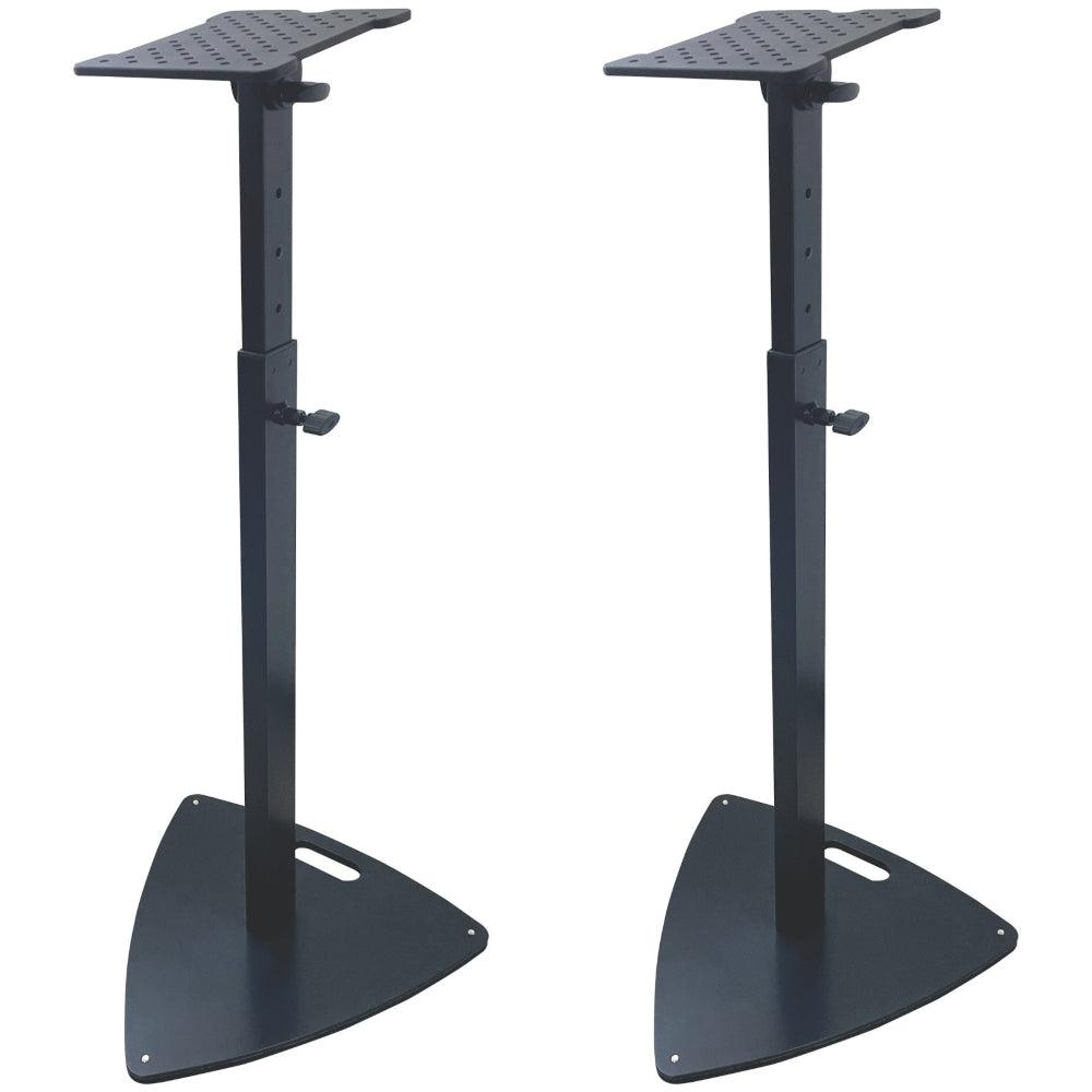 EXTREME SS072 COPPIA SUPPORTI CASSE MONITOR STUDIO STAND CON INCLINAZIONE E ALTEZZA REGOLABILE BASE TRIANGOLARE - TechSoundSystem.com