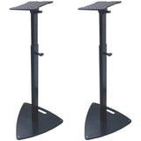 EXTREME SS072 COPPIA SUPPORTI CASSE MONITOR STUDIO STAND CON INCLINAZIONE E ALTEZZA REGOLABILE BASE TRIANGOLARE - TechSoundSystem.com