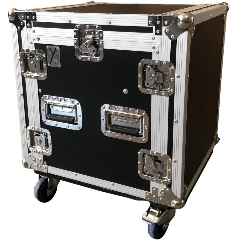 EXTREME YC10UR9M FLIGHT CASE LEGNO 10MM COMBO UNITA RACK 10U MIXER 9U 3 COPERCHI 10 CHIUSURE 4 MANIGLIE 4 RUOTE - TechSoundSystem.com
