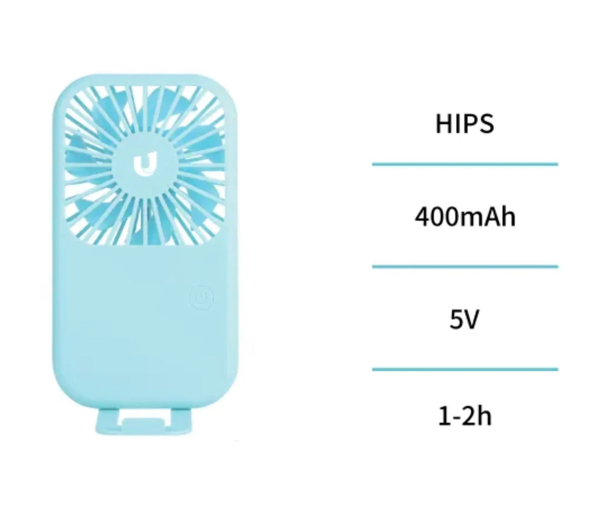 UNICO FN 4592 Mini ventilatore con porta cellulare da scrivania