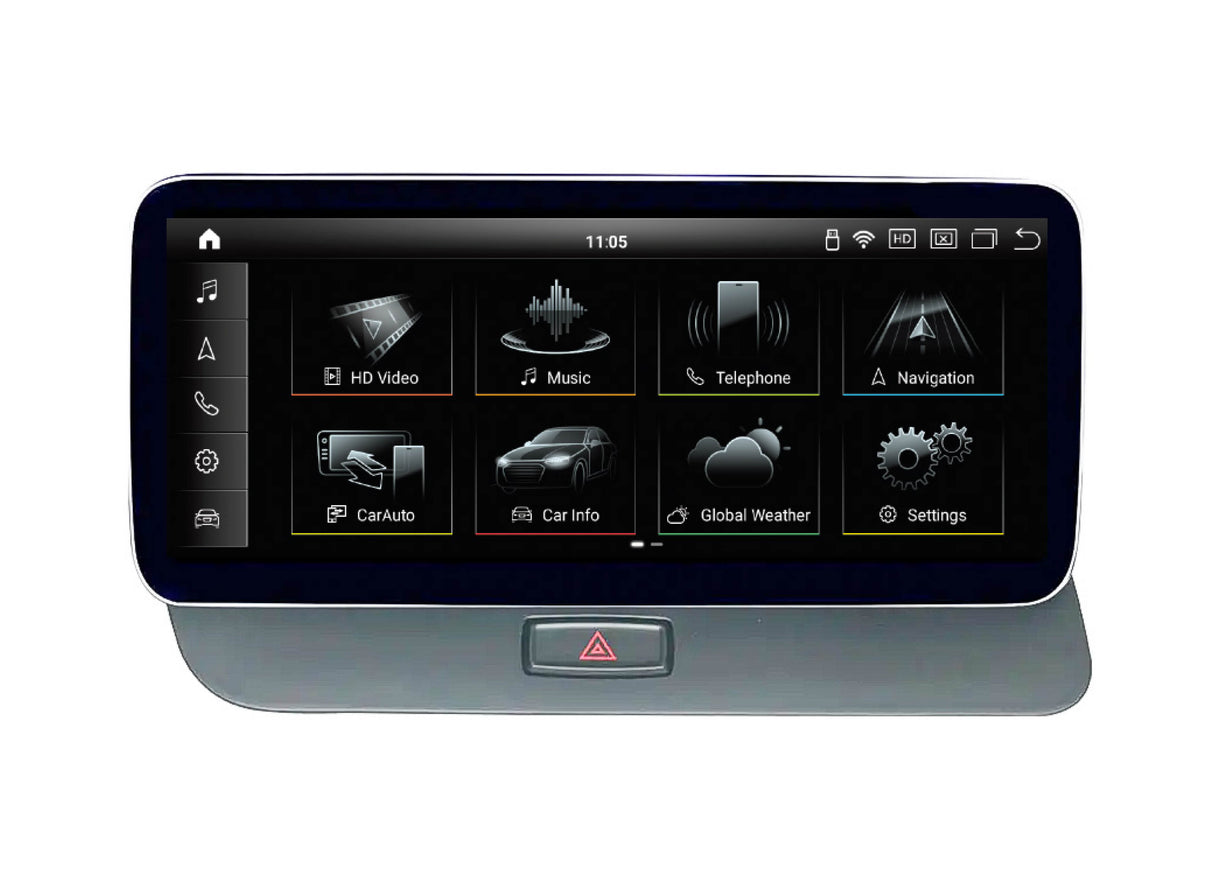 Phonocar SM009 Retrofit Android 13 per AUDI Q5 (8RB)  2009-2016, monitor QLED extralarge 10.25”
