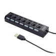 GEMBIRD UHB-U2P7-03 HUB USB 7 PORTE CON SWITCH ON-OFF PER OGNI USCITA + ALIMENTATORE ESTERNO - TechSoundSystem.com