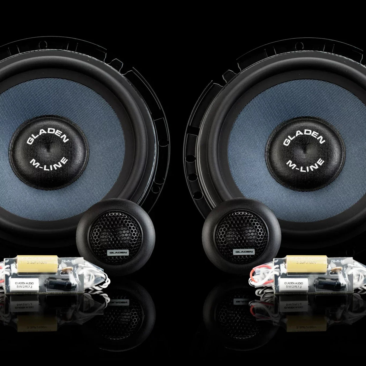 Gladen M 165 SLIM Kit di altoparlanti mid-woofer a 2 vie 165mm 3 Ohm 95W