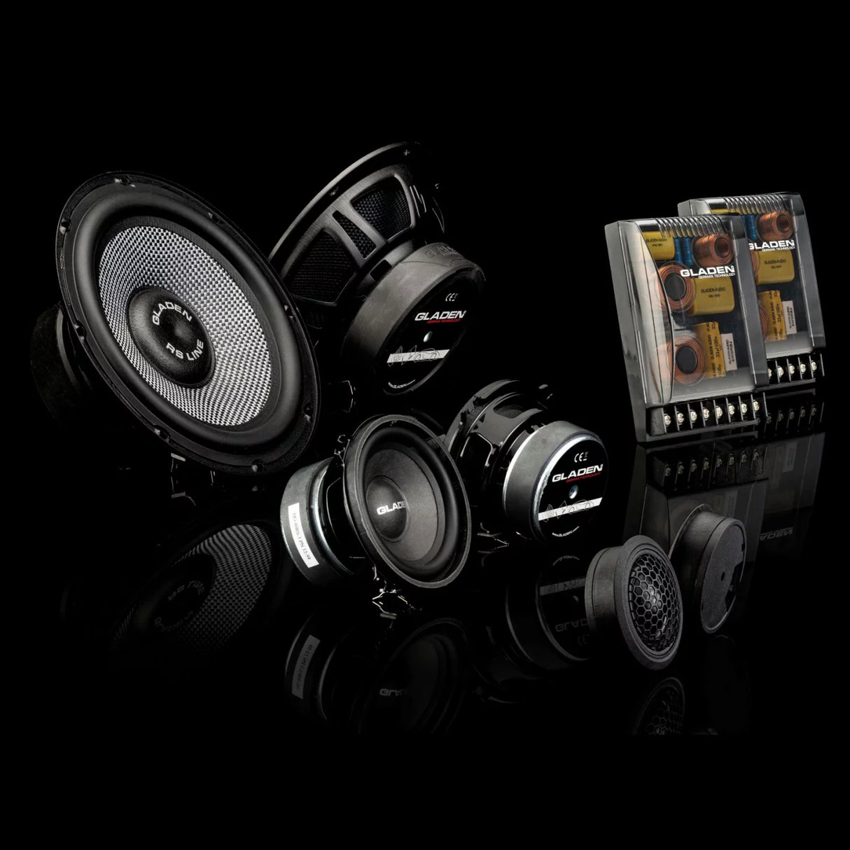 Gladen RS 165.3-G2 Kit di altoparlanti 3 vie passivo 165mm 3 Ohm 170W