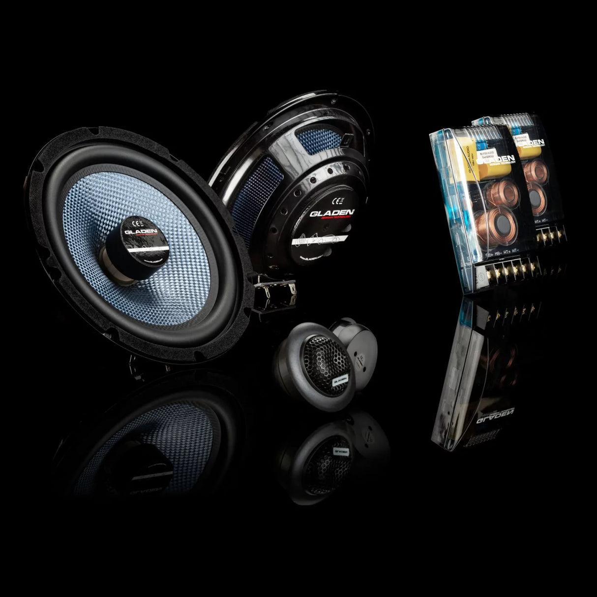 Gladen RS-165 SLIM Kit di altoparlanti a 2 vie 165mm 3 Ohm 120W