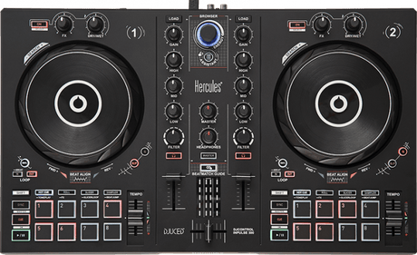 HERCULES DJ CONTROL INPULSE 300 CONTROLLER DIGITALE 2 DECK USB PER DJ - TechSoundSystem.com