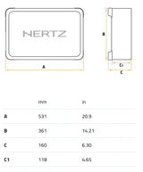 Hertz MPBX 250 S2 Subwoofer in cassa chiusa piatta da 250mm 2 Ohm 1000W