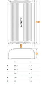 Hertz SP 4.500 amplificatore 4 canali in classe D 600W