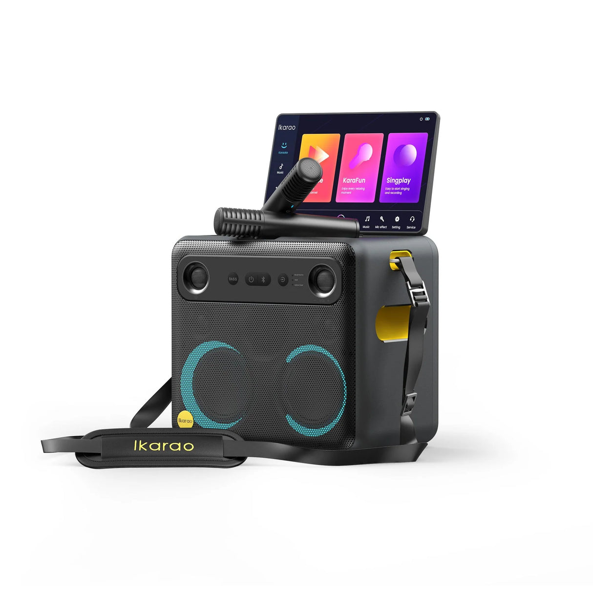 Ikarao BREAK X2 speaker karaoke smart compatto 600W con schermo touch full HD da 10.1"