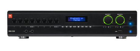 JBL VMA2120 MIXER-AMPLIFIER 2 CHANNEL MIXER/AMPLIFICATORE 2 CANALI CON MEDIAPLAYER USB/BLUETOOTH 240W - TechSoundSystem.com