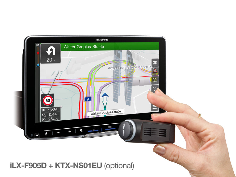 Alpine iLX-F905D Halo9  autoradio 1 DIN schermo 9" regolabile Car Play wireless  e Android Auto