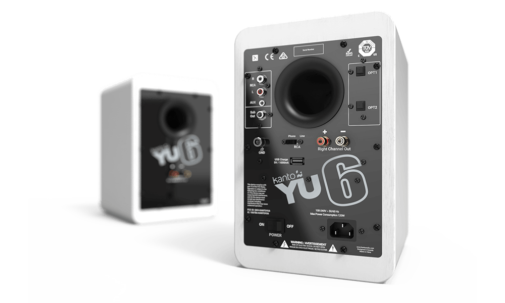 Kanto YU6 coppia di diffusori amplificati da scaffale o scrivania da 133mm 200W