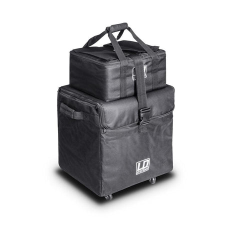 LD SYSTEMS DAVE 8 SET 1 KIT DI BORSE PER IL TRASPORTO DEL SISTEMA PA DAVE 8 XS 1 BORSA SUBWOOFER CON RUOTE + 2 BORSE PER SATELLITI COLORE NERO - TechSoundSystem.com