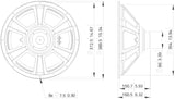 Lavoce WSN152.50 woofer da 380mm 8 Ohm 500W
