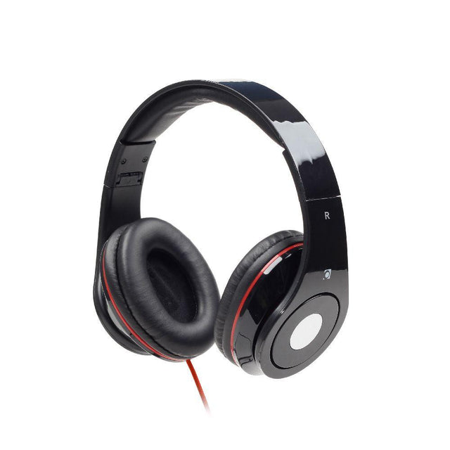 GMB AUDIO FOLDING STEREO HEADPHONES 'DETROIT', BLACK - TechSoundSystem.com