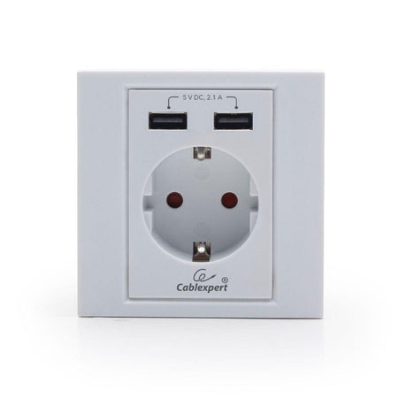 ENERGENIE PRESA A MURO CA CON CARICATORE USB A 2 PORTE, 2,4 A - TechSoundSystem.com
