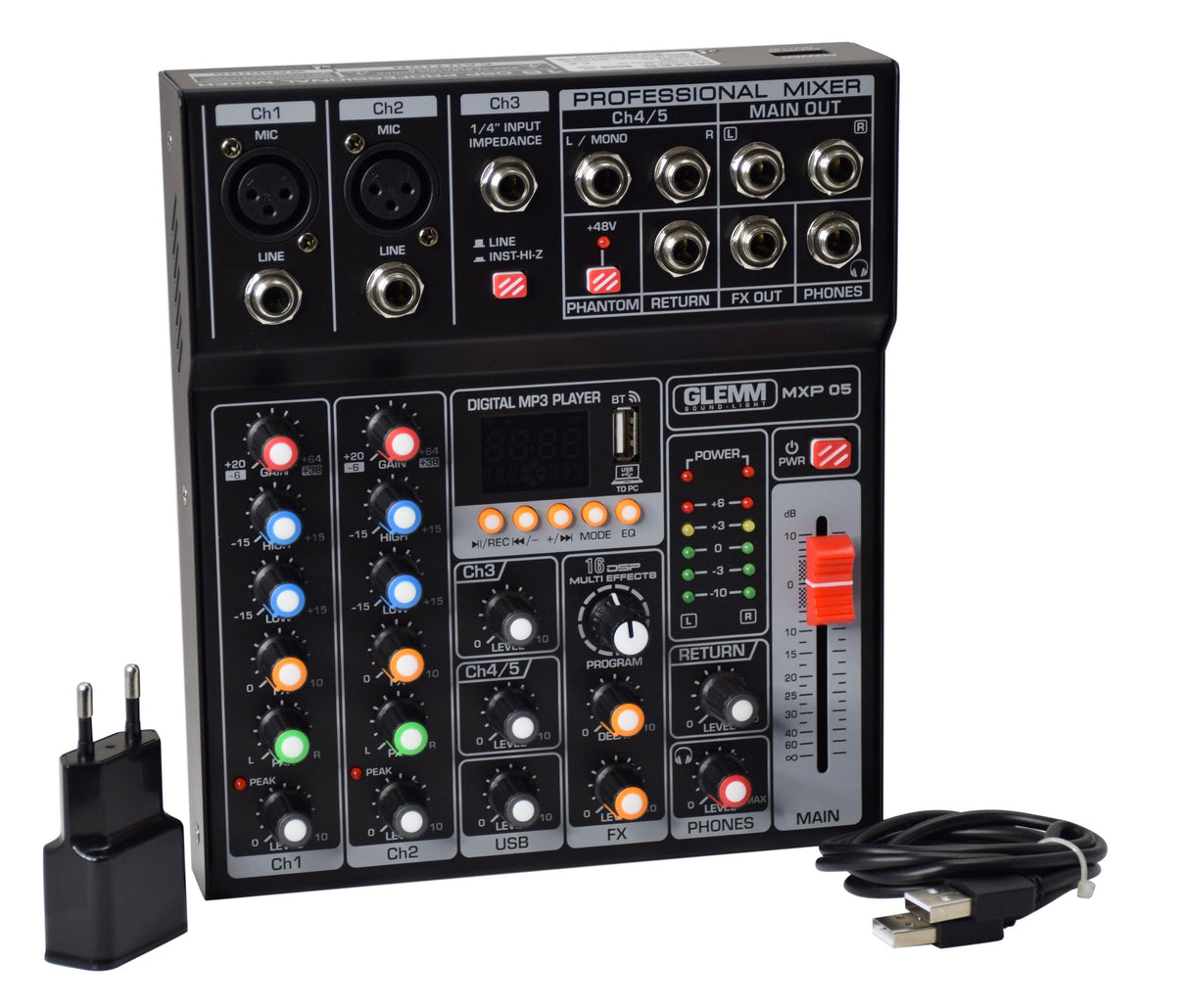 GLEMM MXP 05 Mixer microfonico 5 canali - TechSoundSystem.com