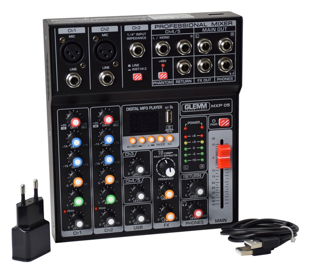 GLEMM MXP 05 Mixer microfonico 5 canali - TechSoundSystem.com