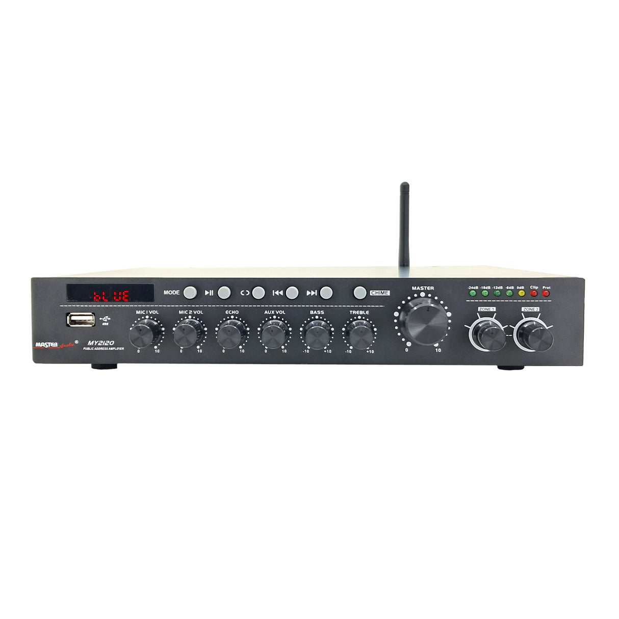 Master Audio MY2120 Amplificatore PA 2 zone compatto 120W con lettore MP3 e BLUETOOTH