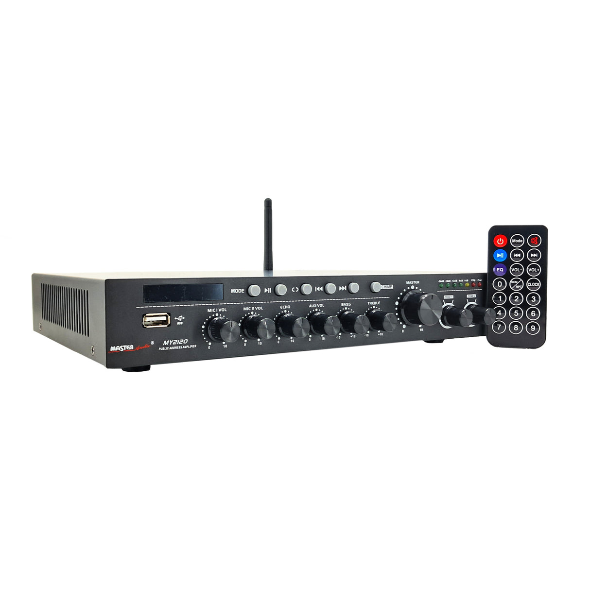 Master Audio MY2120 Amplificatore PA 2 zone compatto 120W con lettore MP3 e BLUETOOTH