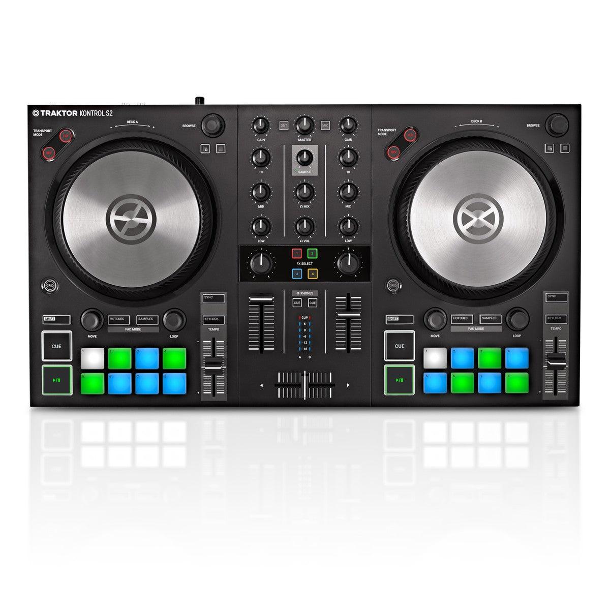 NATIVE INSTUMENTS TRAKTOR KONTROL S2 MKIII CONTROLLER MIDI USB 2 DECK + INTERFACCIA AUDIO 4 CANALI - TechSoundSystem.com
