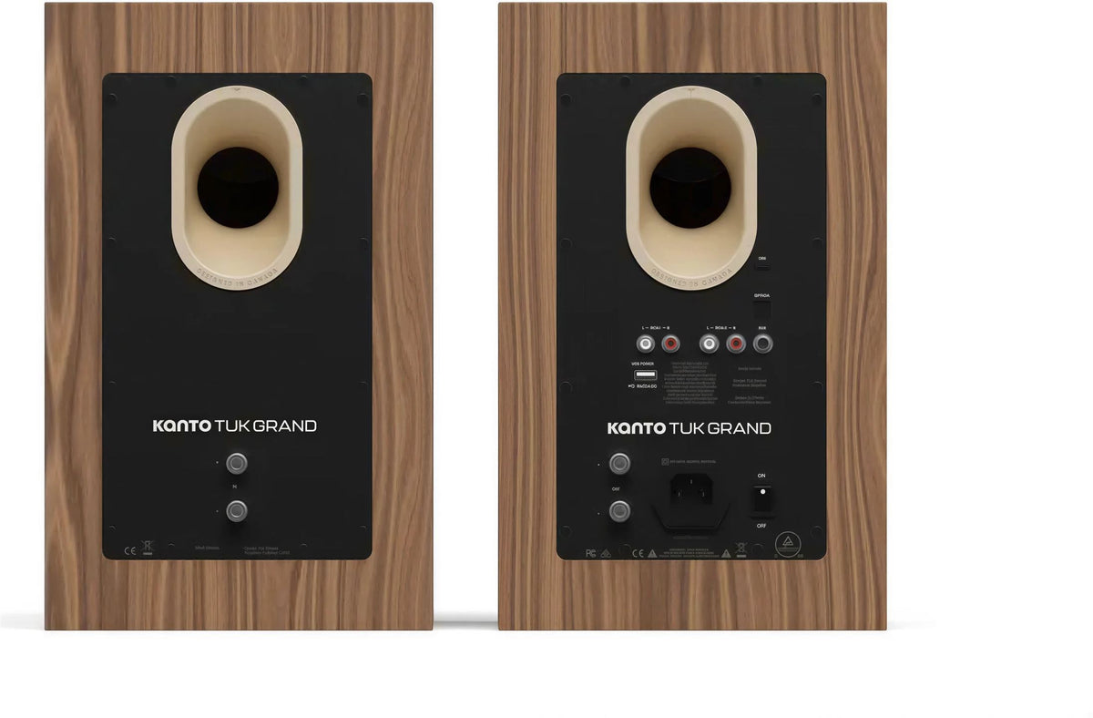 Kanto TUK Grand (GEN2) coppia di diffusori amplificati da scaffale, Bluetooth 5.4, 150mm, 320W