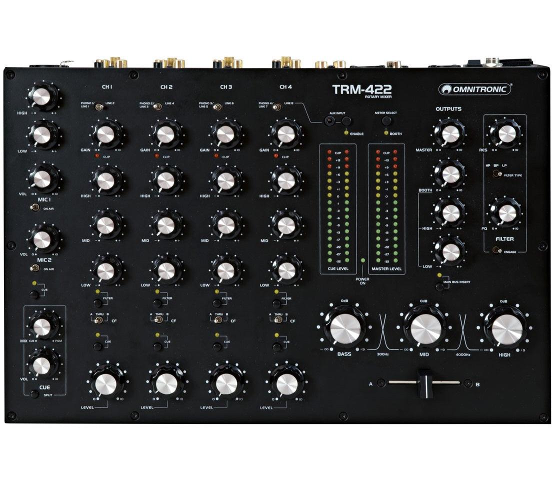 OMNITRONIC TRM422 MIXER ROTATIVO ANALOGICO 4 CANALI PER DJ - TechSoundSystem.com