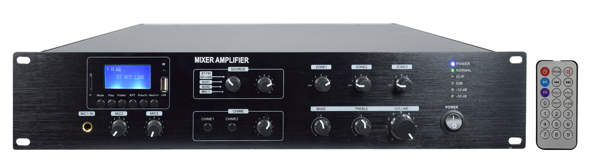 GLEMM PAA 225BMZ Amplificatore PA 3 zone 225W a 100V/16ohm