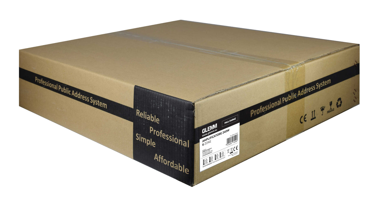 GLEMM PAA 240MZ Amplificatore PA a 6 zone 240W 100V/16ohm