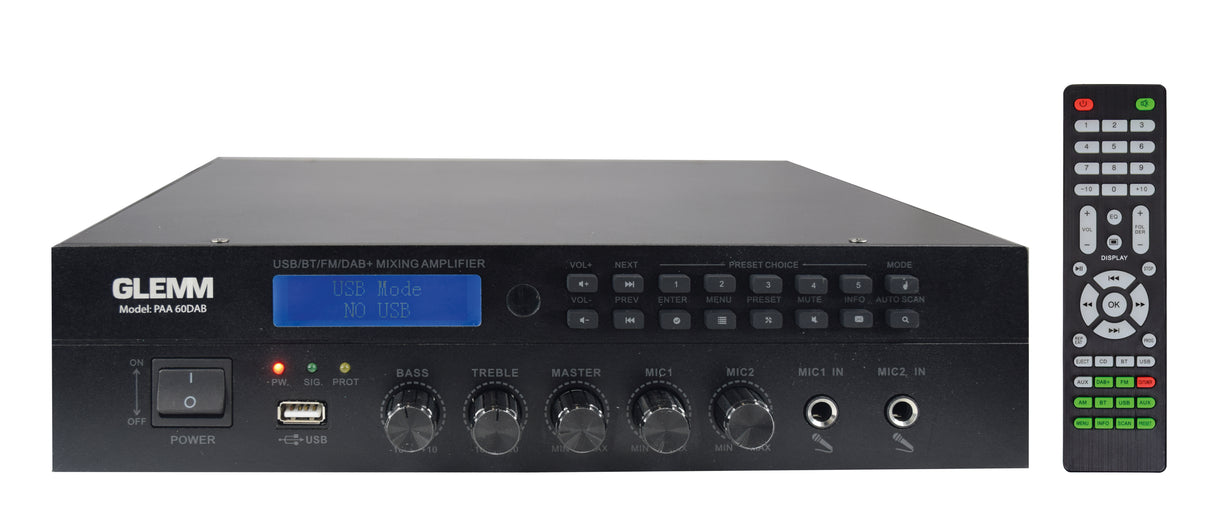 GLEMM PAA 60DAB Amplificatore 60W DAB stereo 4-16ohm