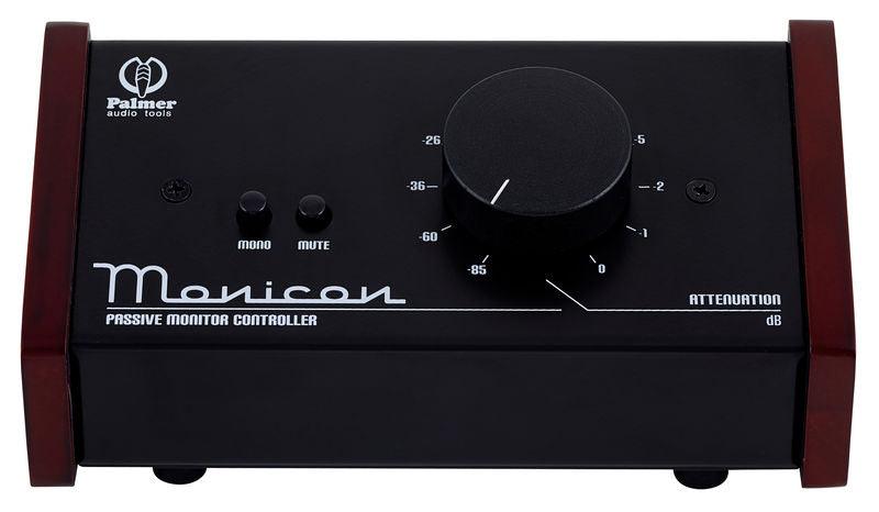 PALMER MONICON CONTROLLO VOLUME PASSIVO MONITOR 2 XLR IN 2 XLR OUT IN LEGNO E METALLO - TechSoundSystem.com