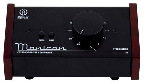 PALMER MONICON CONTROLLO VOLUME PASSIVO MONITOR 2 XLR IN 2 XLR OUT IN LEGNO E METALLO - TechSoundSystem.com