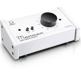 PALMER MONICON WHITE CONTROLLO VOLUME PASSIVO MONITOR BIANCO 2 XLR IN 2 XLR OUT IN LEGNO E METALLO - TechSoundSystem.com