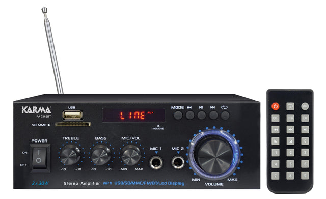 KARMA PA 2362BT Amplificatore stereo 2 x 30W - TechSoundSystem.com