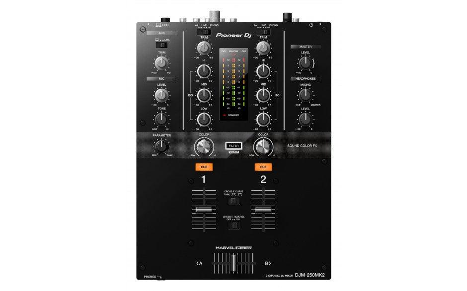 PIONEER DJM250 MK2 MIXER PER DJ 2 CANALI CON EFFETTI + REKORDBOX DVS READY + USB + CONVERTITORE 24 BIT - TechSoundSystem.com