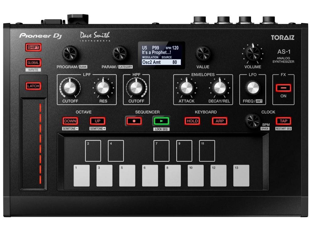 PIONEER TORAIZ AS-1 SINTETIZZATORE MONOFONICO ANALOGICO CON EFFETTI + SEQUENCER LOCK + MIDI + DISPLAY OLED - TechSoundSystem.com