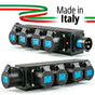 POWERBOX NERO CIABATTA ALIMENTAZIONE PALCO MADE IN ITALY SPIA RETE INGRESSO SPINA 16A 3P USCITE 5 PRESE 16A 3P+N+T - TechSoundSystem.com
