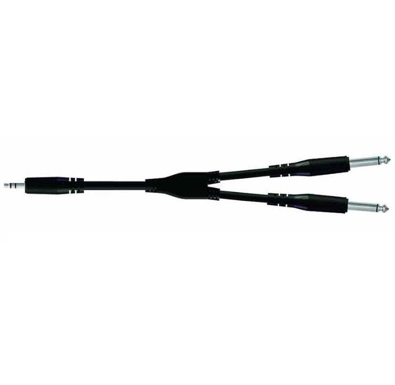 PROEL BULK505LU18 CAVO MINI JACK STEREO - 2 JACK 6,35MM 1,8 METRI - TechSoundSystem.com