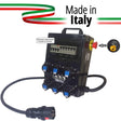 QUADRO CORRENTE POWERBOX SPINA 32A TRIFASE 6 PRESE CEE 16A MONOFASE 3 SPIE VOLTOMETRO AMPEROMETRO EMERGENZA 2MT. CAVO 5G6MM2 - TechSoundSystem.com