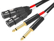 RIDEM RDM C93 Cavo 2 x XLR F / 2 x 6,3mm - 3mt - TechSoundSystem.com